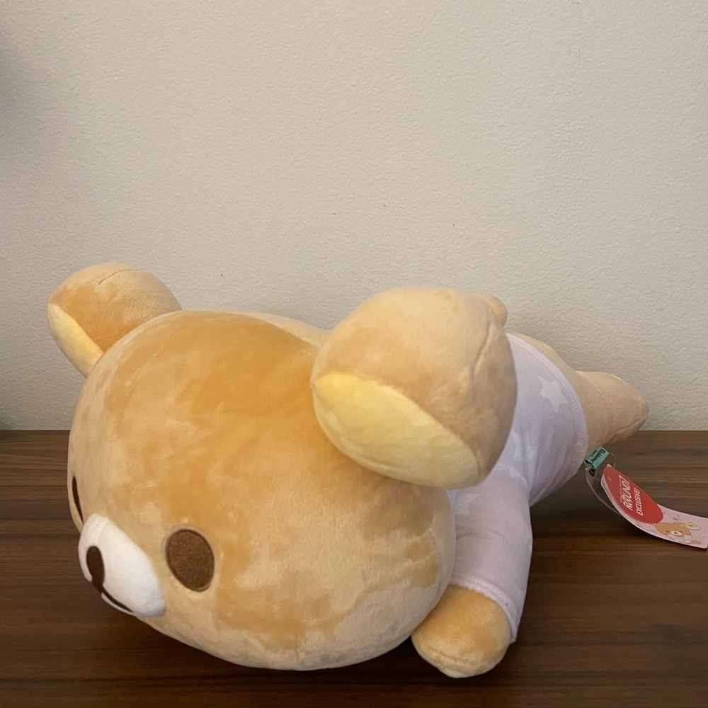 16 Inch Rilakkuma Laying Down in Pajamas BRAND NEW from Round1